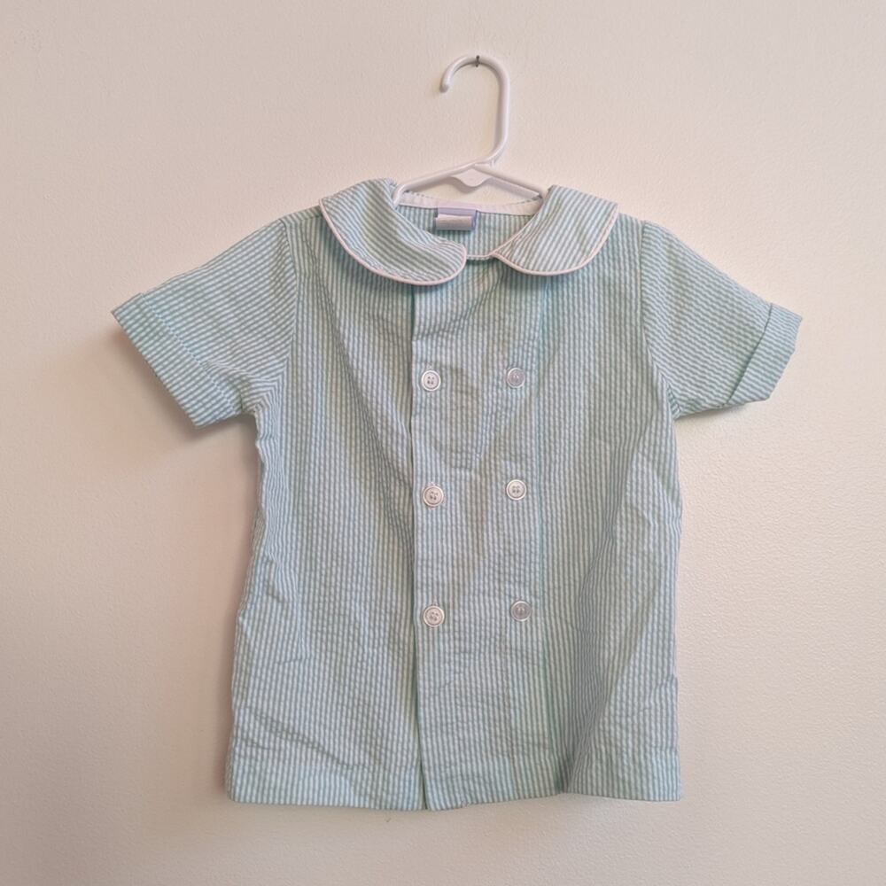 Bailey Boys Green Button Down Shirt Boys 3T Easter Preppy